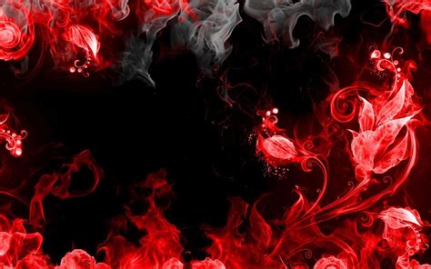 Wallpaper Black And Red Flames