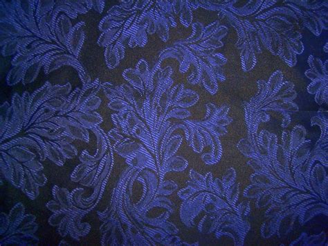 Navy Blue Damask Upholstery Fabric 175 Yds