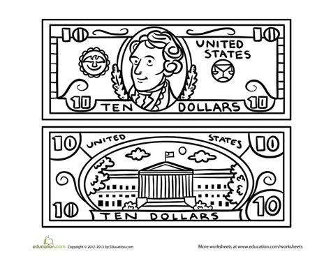 100 Dollar Bill Coloring Pages Olgaaral