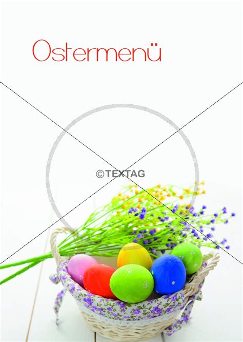So wird eine einheitliche formatierung der briefe sicher gestellt und die lesbarkeit verbessert. Design Vorlage für Speisekarten Deckblatt - Ostermenü DIN A4