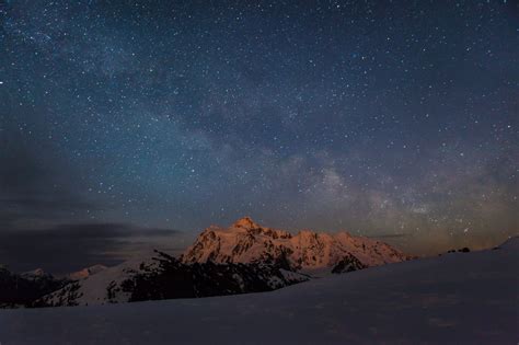 Free Images Nature Mountain Snow Cold Winter Sky Night Star