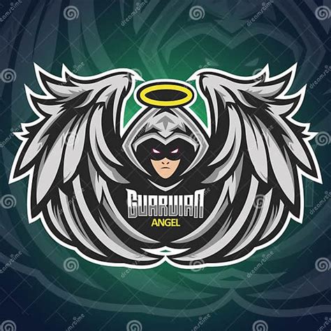 Guardian Angel Logo Mascot For Team Brand Esport Stock Vector