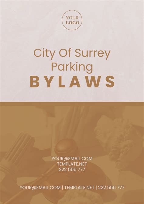 City Of Surrey Parking Bylaws Template - Edit Online & Download Example