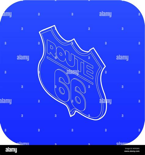 Route 66 Icon Blue Vector Stock Vector Image And Art Alamy