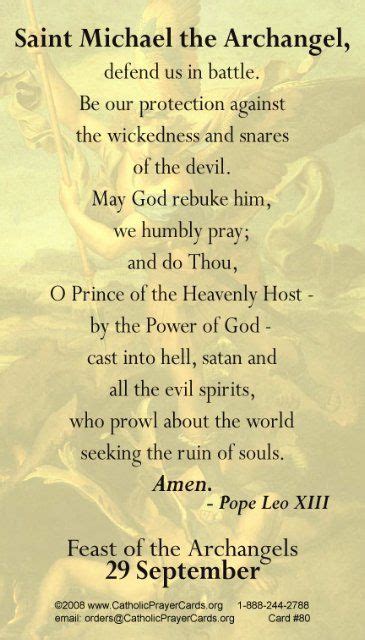 St Michael The Archangel Prayer Printable