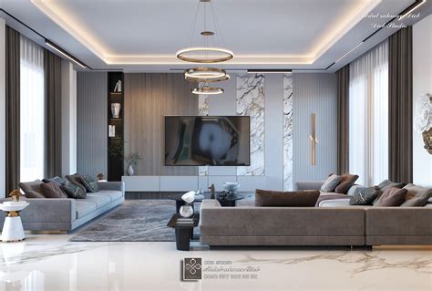 Luxury Modern Style Living Hall Behance