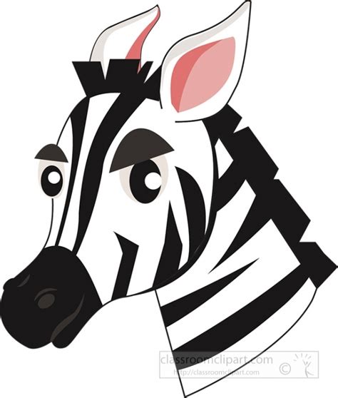 Zebra Clipart Zebra Face Side View Vector Clipart
