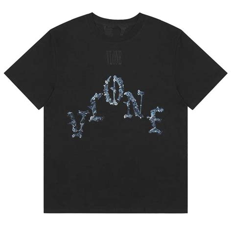 Vlone Fast Nail Lettering Print T Shirts Silodope