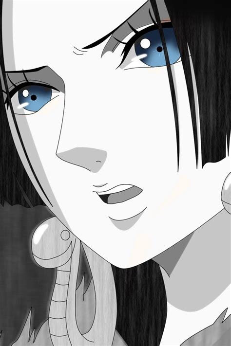 Black And Color Blue Hancock Eyes By Leranamirobin One Piece One Piece Manga One Piece Drawing