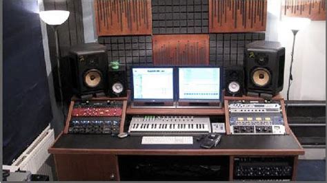 You may have considered buying a studio desk until, that is, you see the hefty price tags. nice concept for rack and keyboards | Studio desk, Recording studio desk, Studio furniture