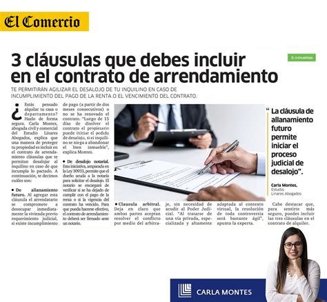 Cl Usulas Que Debes Incluir En El Contrato De Arrendamiento Linares Abogados