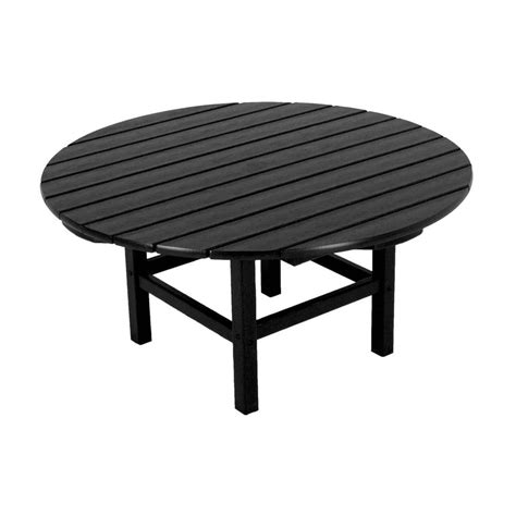 These outdoor plastic cafe tables are trendy and can fit into every decoration style. POLYWOOD 38-in W x 38-in L Round Plastic Coffee Table at ...