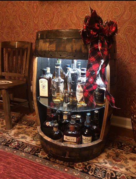 whiskey barrel liquor cabinet etsy