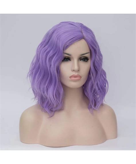 14 Inches Women Girls Short Curly Synthetic Wig With Side Bangs Cosplay