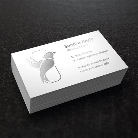 Custom Foil Business Cards Printing Metallic Cards With Spot Uv
