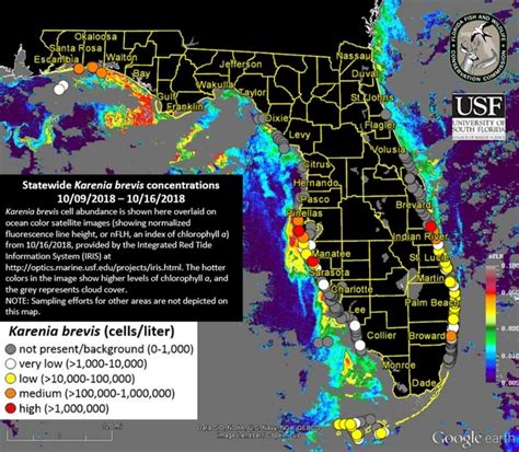 Map Of Red Tide In Florida Time Zones Map World
