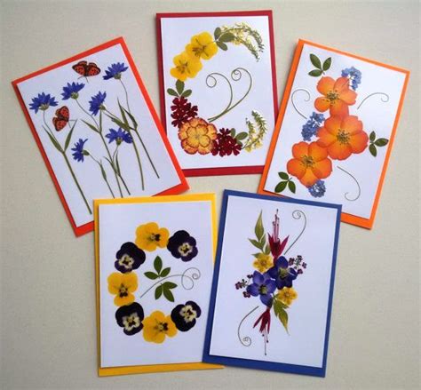 Maybe you would like to learn more about one of these? UK Pressed Flower Cards Set of 5 | Etsy | Flower cards ...