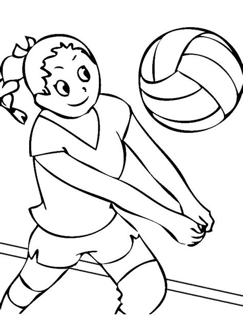 Girls Volleyball Team Coloring Page Download And Print Online Coloring