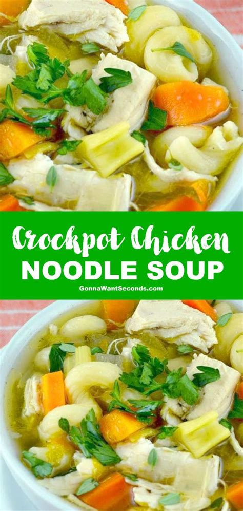 I have also included some noodle maker with the ingredients and end product. Crockpot Chicken Noodle Soup | Recipe in 2020 (With images ...