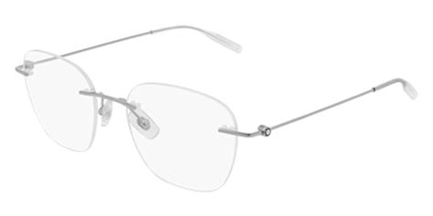 Mont Blanc Mb0101o 005 Eyeglasses In Silver Smartbuyglasses Usa