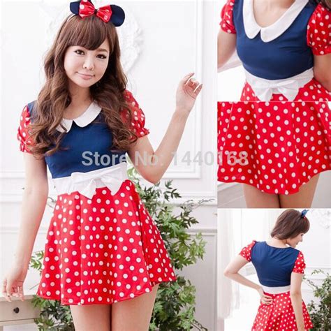 Sexy Minnie Mickey Costumes Mouse Halloween Cosplay Fancy Up Outfit Dress Costume Figure Costume