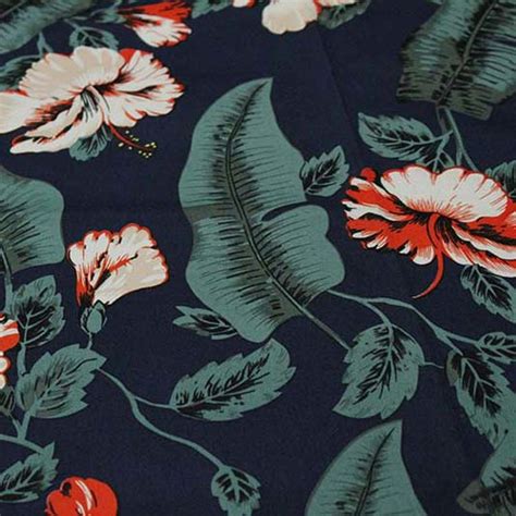 Fabric Printed Flower Cotton Twill Pants Fabric By The Yard