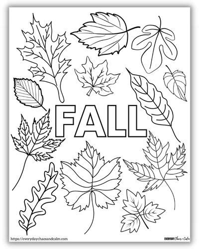 Free Fall Leaf Coloring Pages Pdf Download