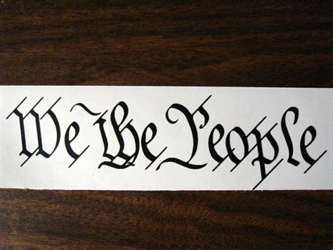 Patriotic Decal We The People Vinyl Decal Constitution Etsy