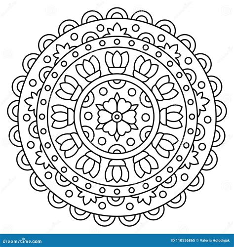 Mandala Página Da Coloração Ilustração Do Vetor Ilustração Do Vetor
