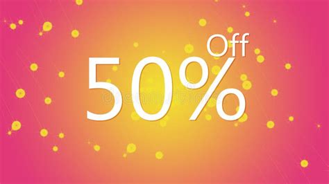 50 Off Promotional Sale Offer Graphic Illustration In Pink And Orange