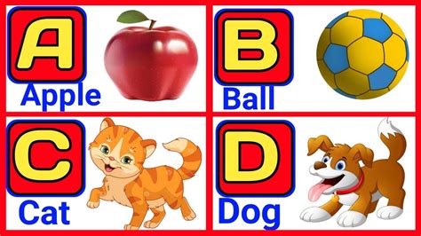 A For Apple B For Balla For Apple B For Ball C For Cat G For Dogabcd
