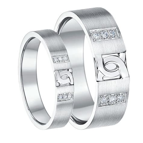 Buy women's sterling silver rings online at incredible prices. His & Hers Sterling Silver Diamond D Link Design Wedding ...