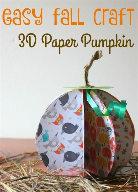 Easy 3d Pumpkin Fall Craft Anyone Can Do For Fall Fall Crafts Fall