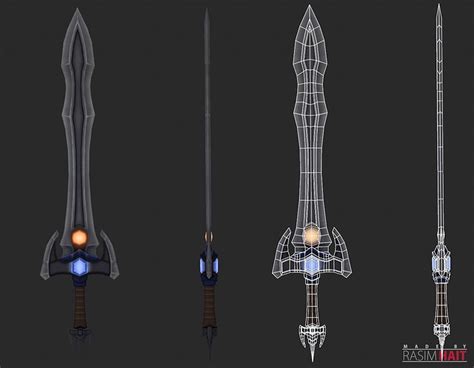 3d Asset Hand Painted Sword Cgtrader