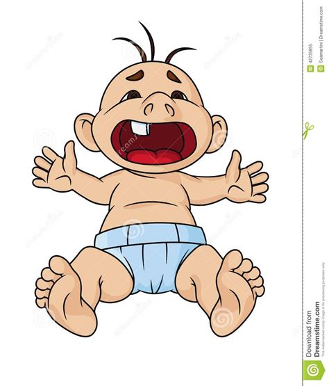 Screaming Baby Having A Temper Tantrum Stock Vector