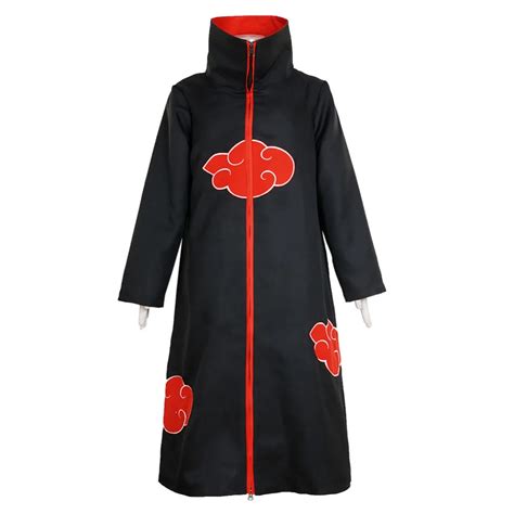 Halloween Naruto Akatsuki Itachi Uchiha Cloak Uniform Cosplay Costume Naruto Cloud Embroidery