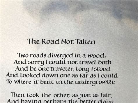 Robert Frost the Road Less Traveled Poem Print. the Road Not - Etsy