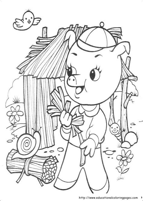 Send this drawing to your friends or to yourself to keep coloring it later. The three little pigs Coloring - Educational Fun Kids ...