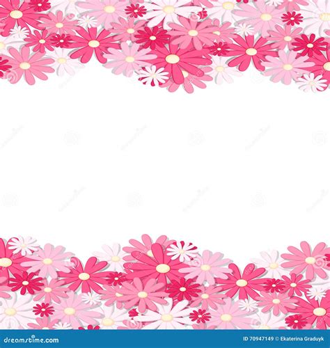 Pink Flower Border Elegant Vintage Card Design Floral Wallpaper