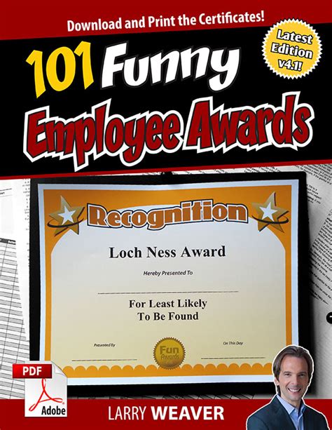 Funny Employee Awards™ 101 Funny Awards For Employees Work Staff
