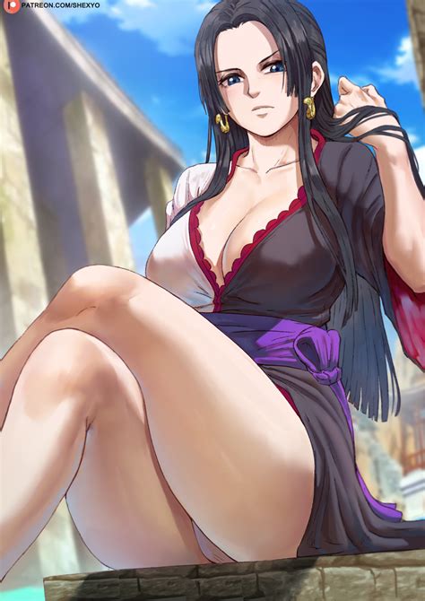 Shexyo Boa Hancock One Piece One Piece Stampede Commentary Highres 1girl Black Hair