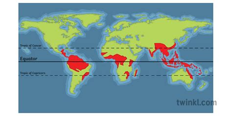 Map Tropical Rainforest Ecosystem Location Ks4