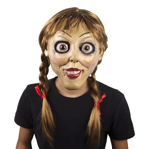 Cosmask Halloween Annabelle Cosplay Mask Latex Cosplay Etsy