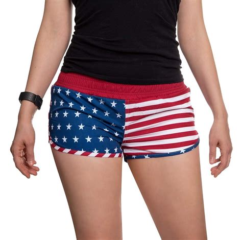 Buy Calhoun Usa American Flag Womens Printed Shorts Small At