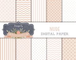 Papel Digital Natal Nude Elo7 Produtos Especiais