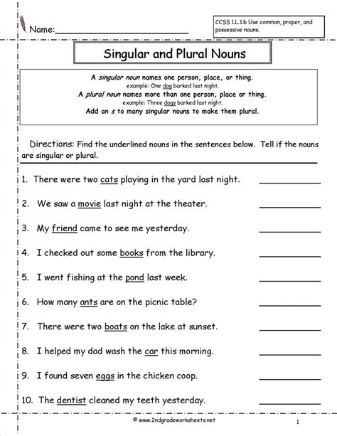 Grade 4 Singular And Plural Nouns Sentences Worksheets Kidsworksheetfun
