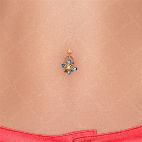 Surgical Steel Belly Button Ring Navel Ring Gauge Belly Etsy