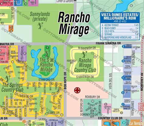 Rancho Mirage Map Riverside County Ca Otto Maps