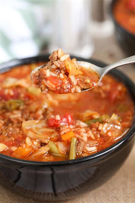 Slow Cooker Cabbage Roll Soup My Organized Chaos