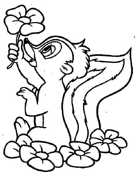 Great wreath for a small wall space or for an apartment door. Bambi Thumper Holding Flowers Coloring Pages For Kids #caH : Printable Bambi Coloring Pages For ...